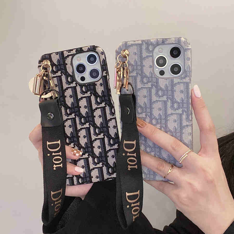 Dior Phone Case With Hand Strap