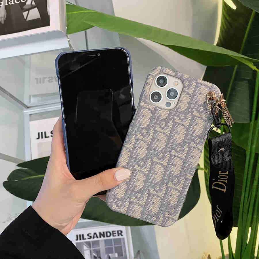 Dior Phone Case With Hand Strap