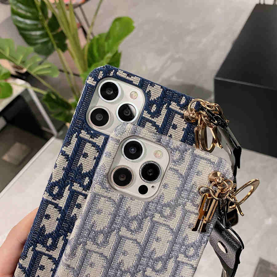 Dior Phone Case With Hand Strap