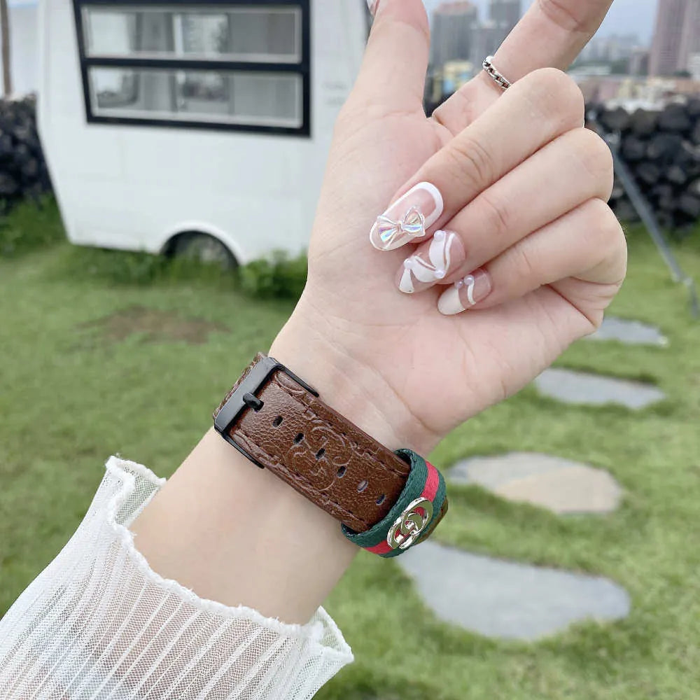 brown Apple Ultra 2 Watch Band Gucci