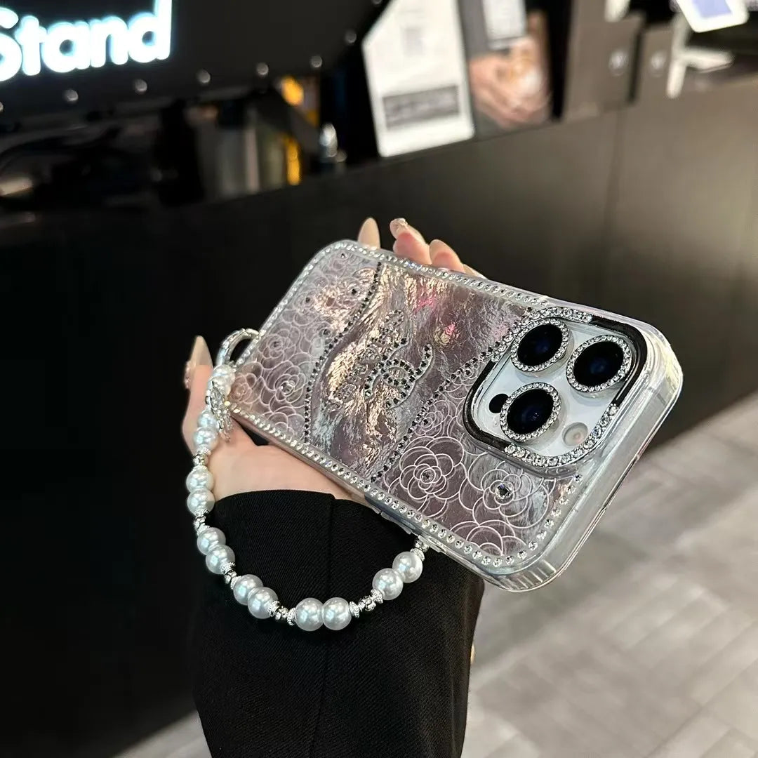 Chanel Inspired Pearl iPhone Case