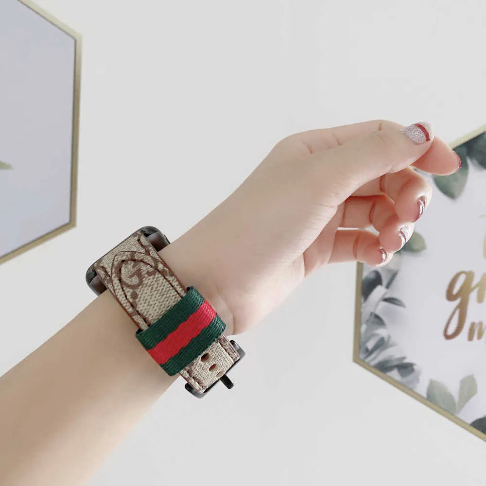 beige gucci Apple Watch Band