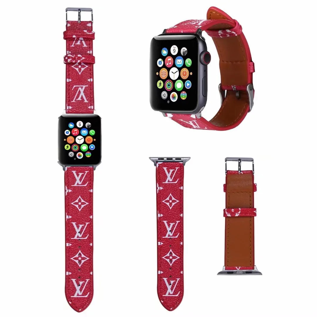 red Designer Apple Watch Bands Louis Vuitton