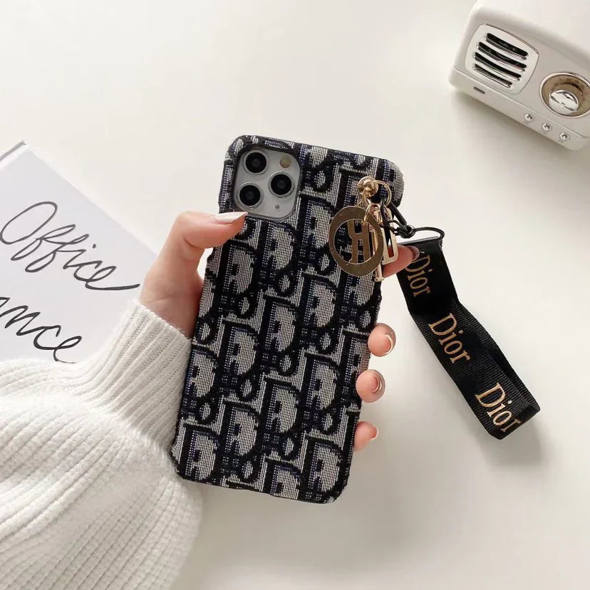 Dior Phone Case With Hand Strap