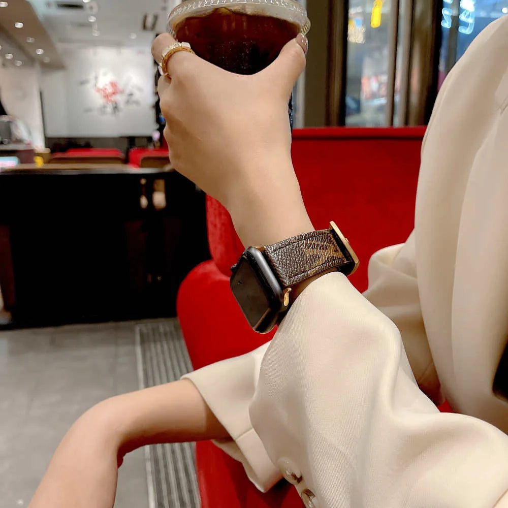 brown Luxury Apple Watch Bands Louis Vuitton