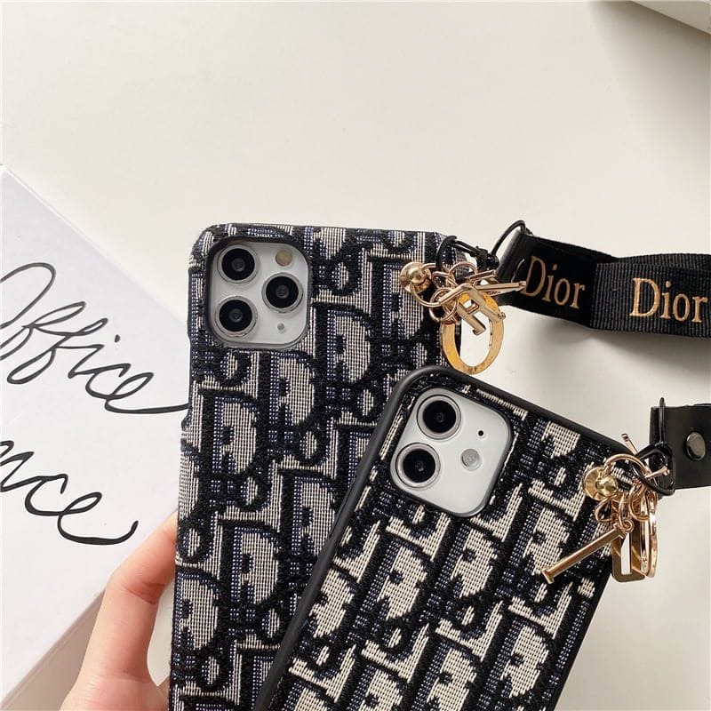 Dior Phone Case With Hand Strap