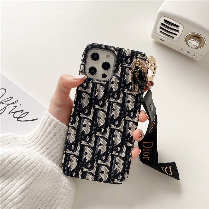Dior Phone Case With Hand Strap