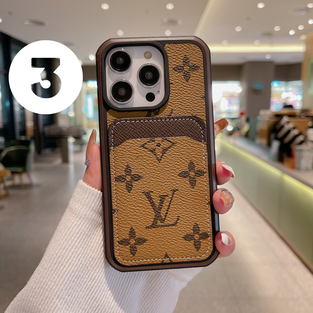 brown Louis Vuitton Wallet Phone Case
