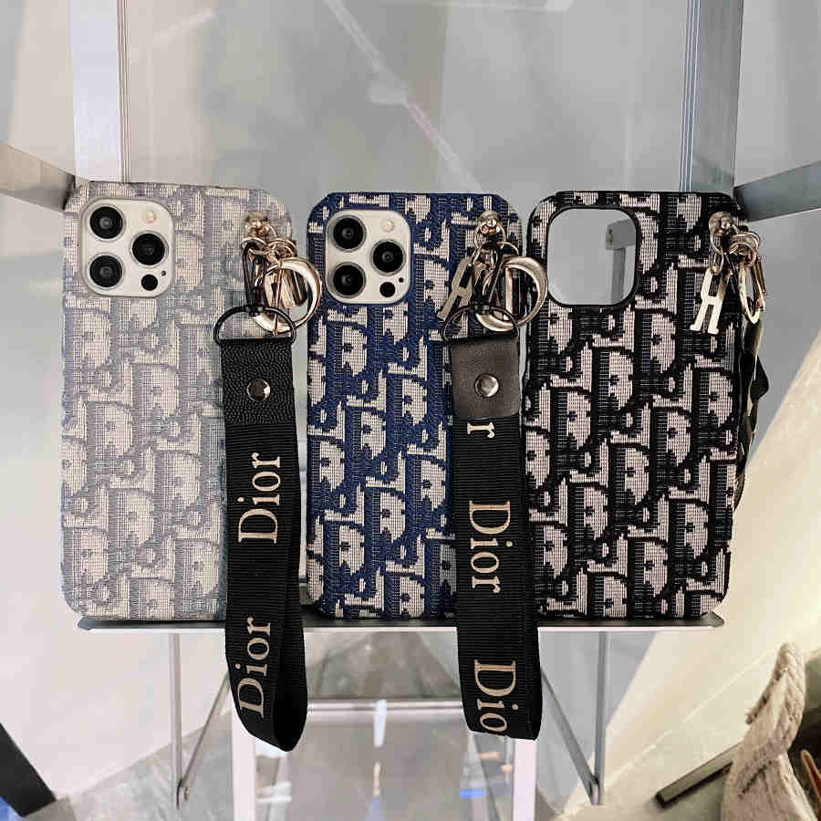 Dior Phone Case With Hand Strap