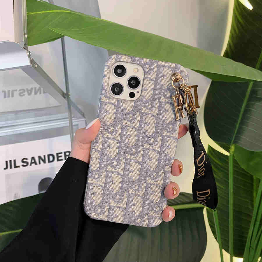 Dior Phone Case With Hand Strap