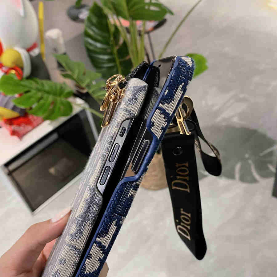 Dior Phone Case With Hand Strap