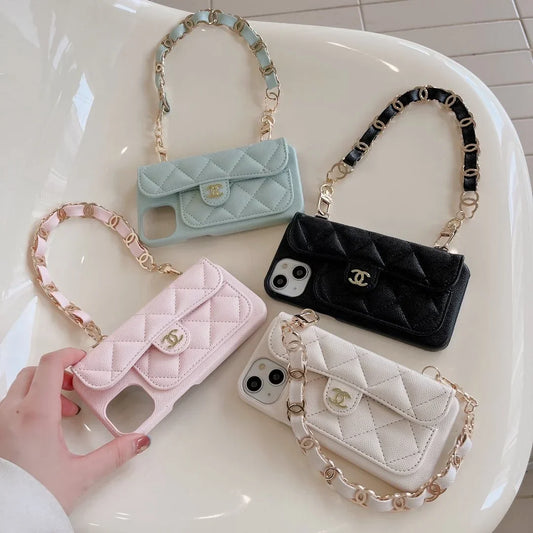 Chanel Phone Case With Strap and hand strap