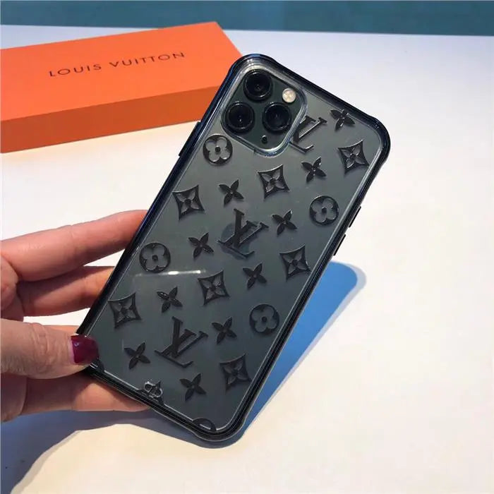 black Clear louis Vuitton Phone Case