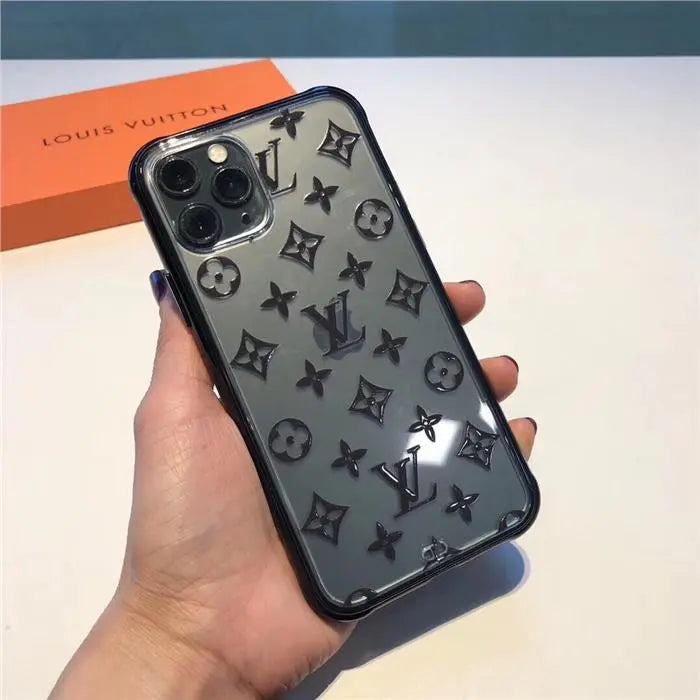 black Clear louis Vuitton Phone Case
