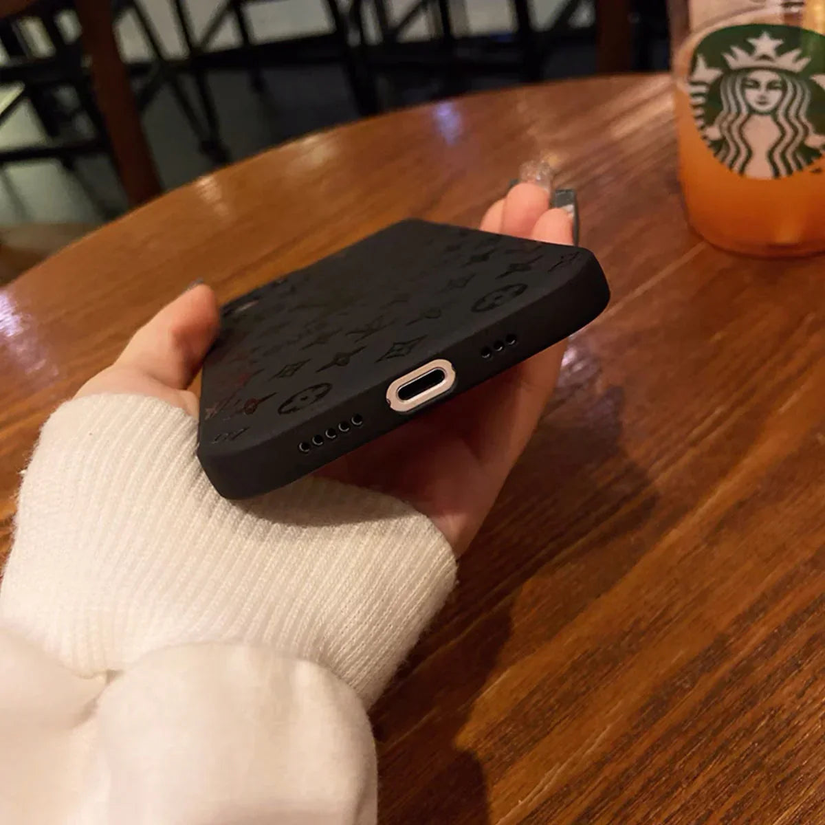 black Louis Vuitton Iphone 16 Case