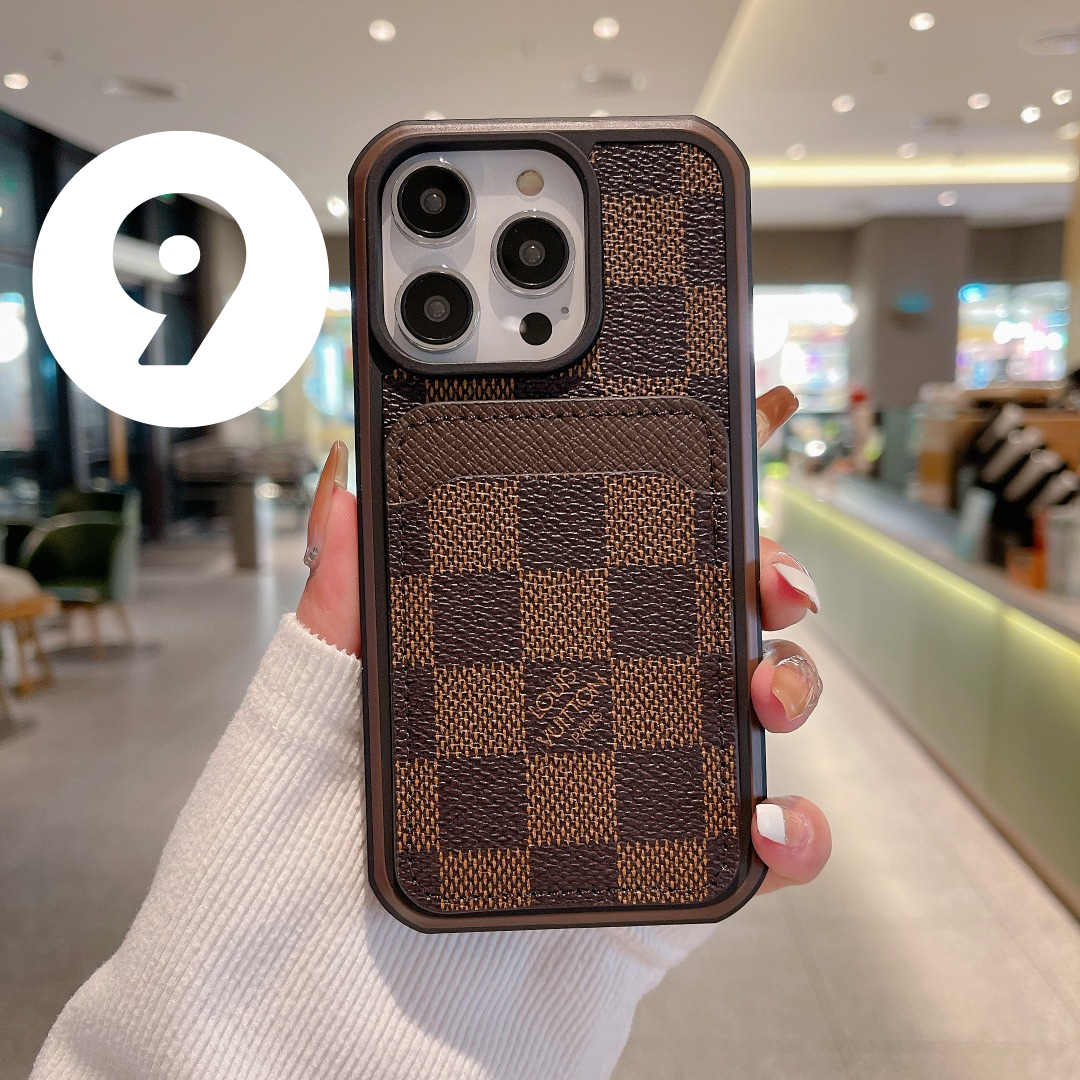 lv brown Wallet Phone Case