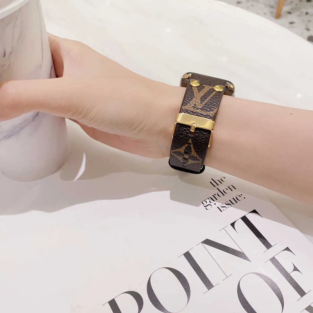 brown LV Apple Watch Band