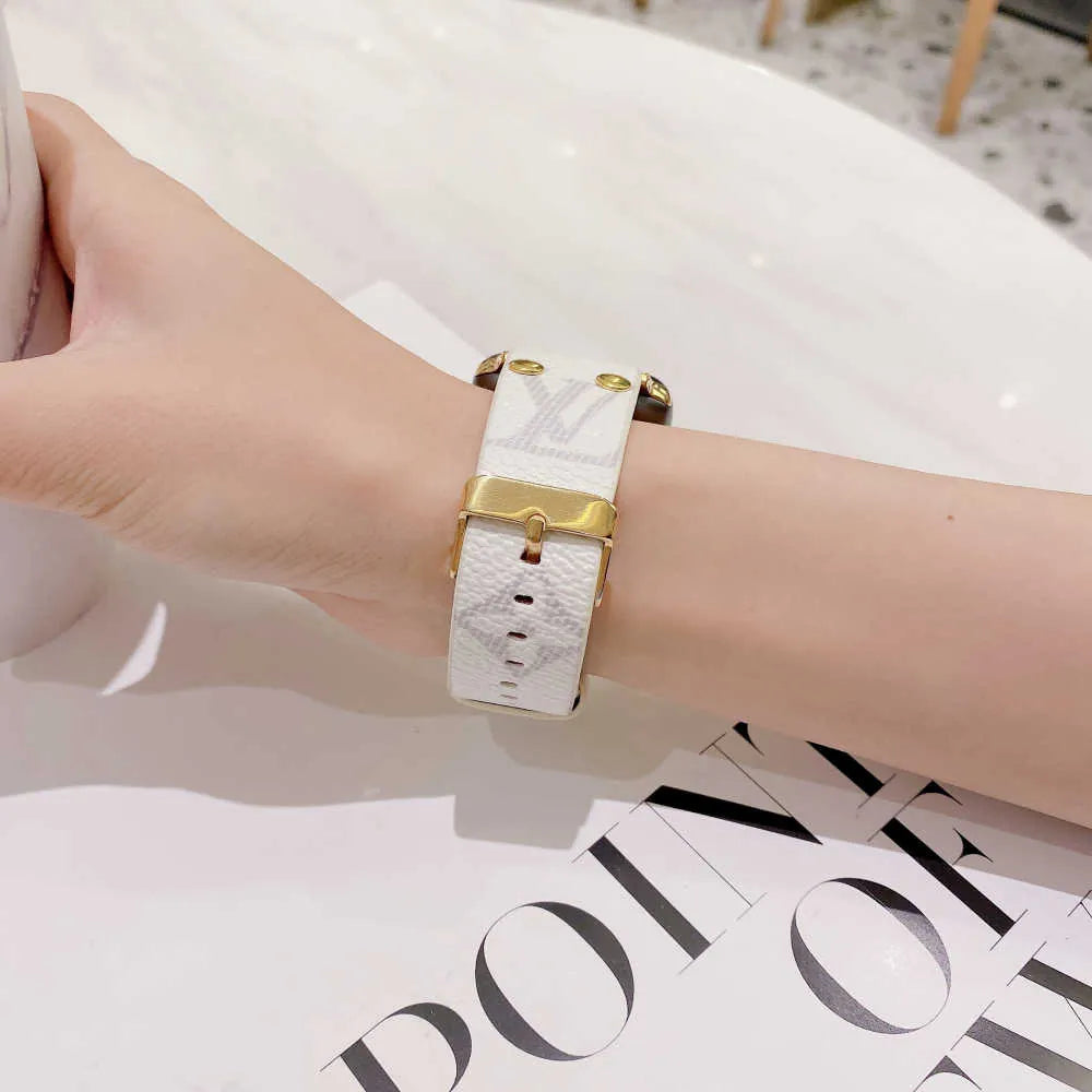 white LV Apple Watch Band