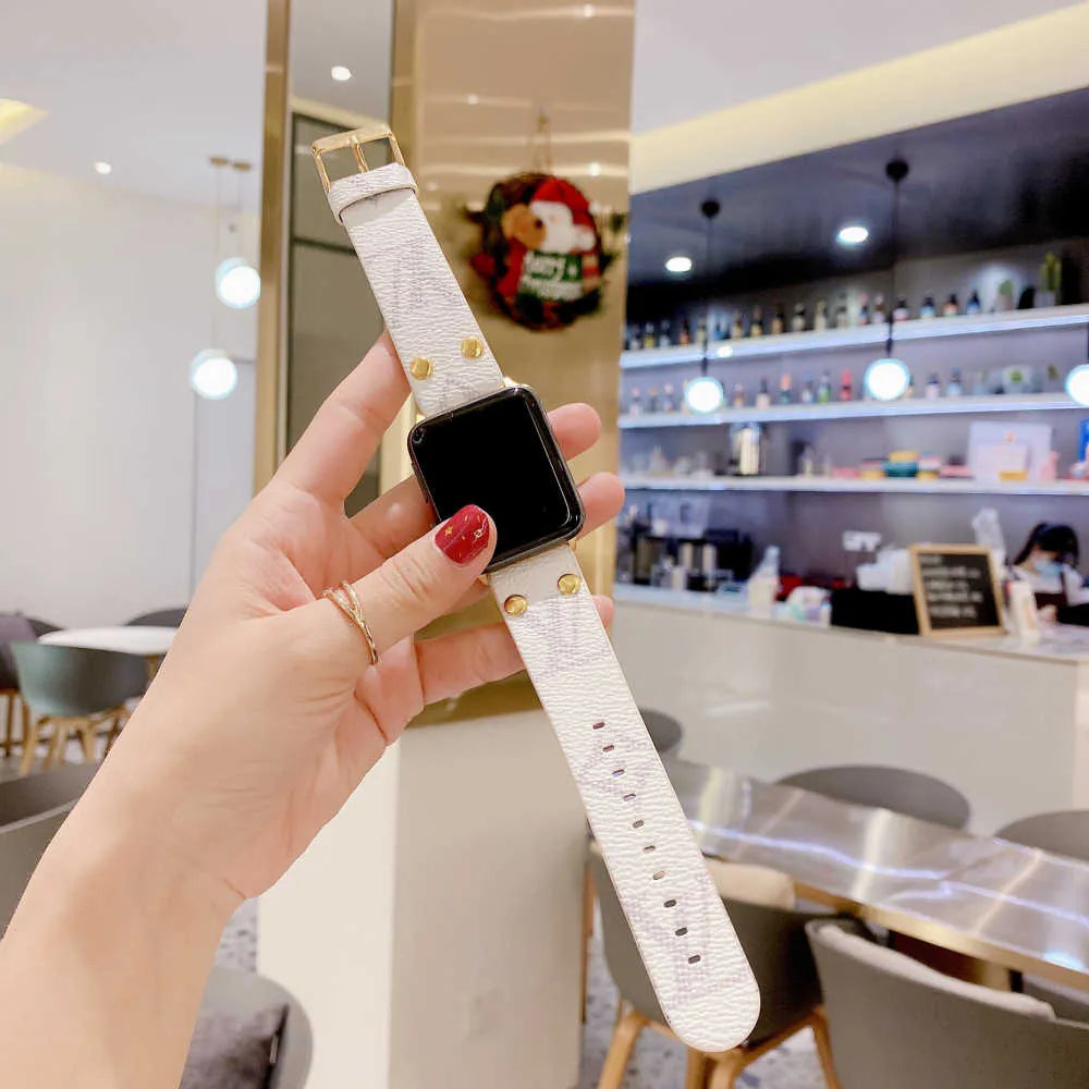 white LV Apple Watch Band