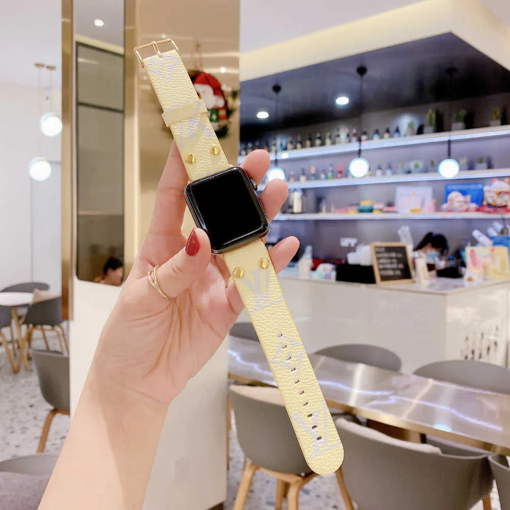 yellow LV Apple Watch Band