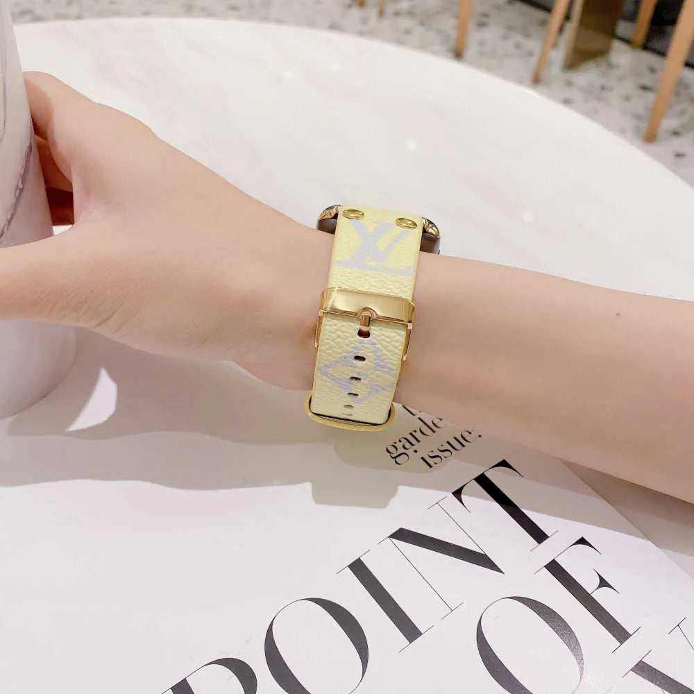 yellow LV Apple Watch Band