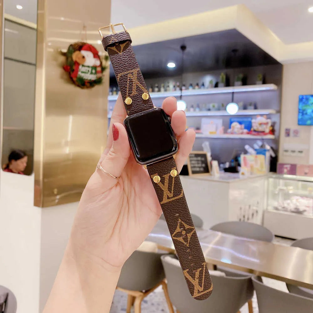 brown LV Apple Watch Band