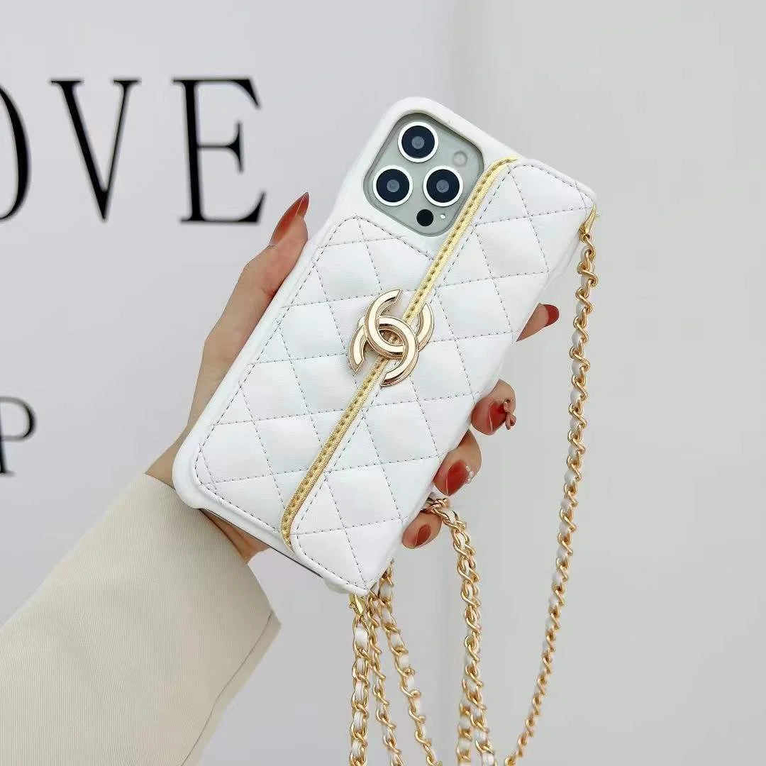 Chanel Phone Holder With Chain