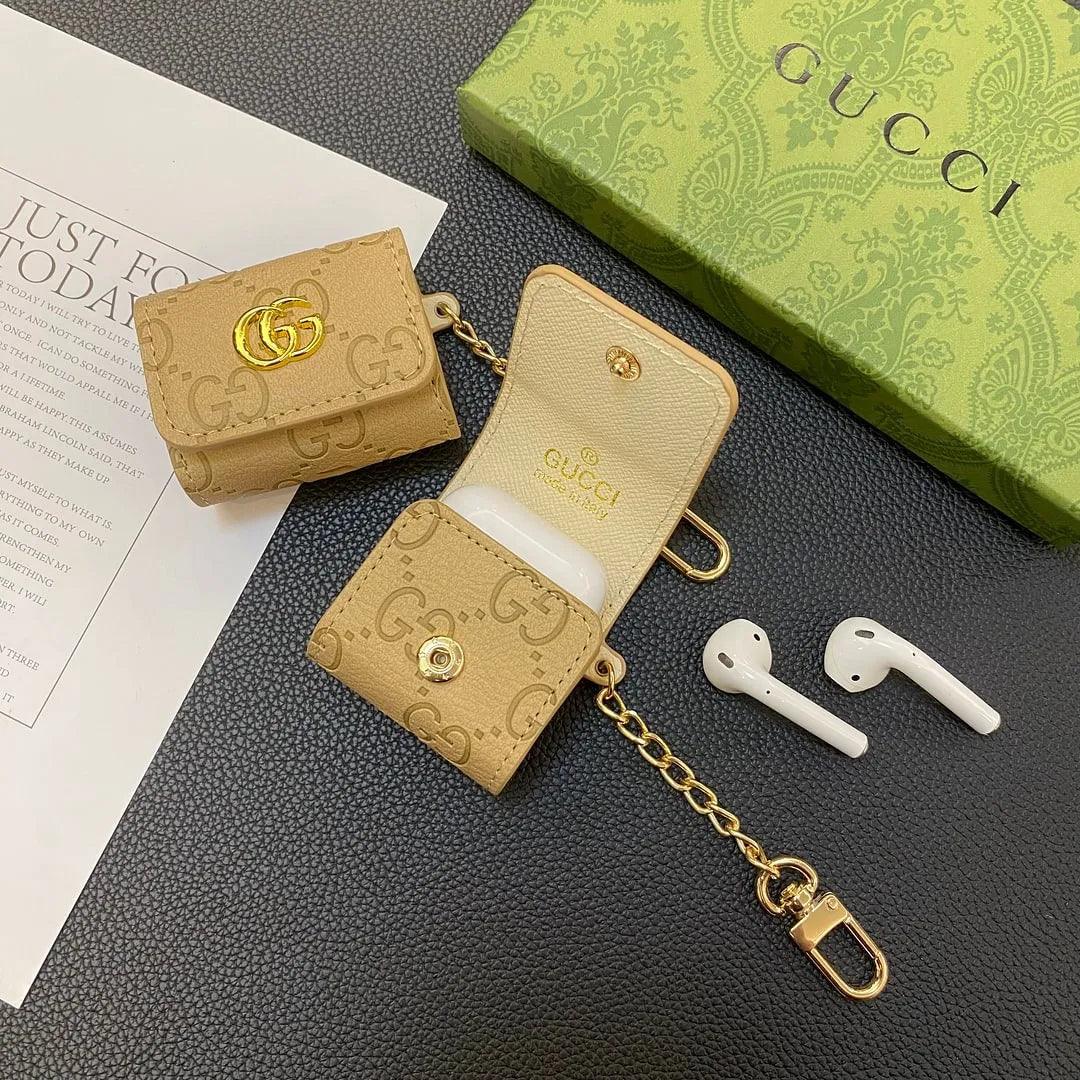 beige Airpods Pro Case Gucci