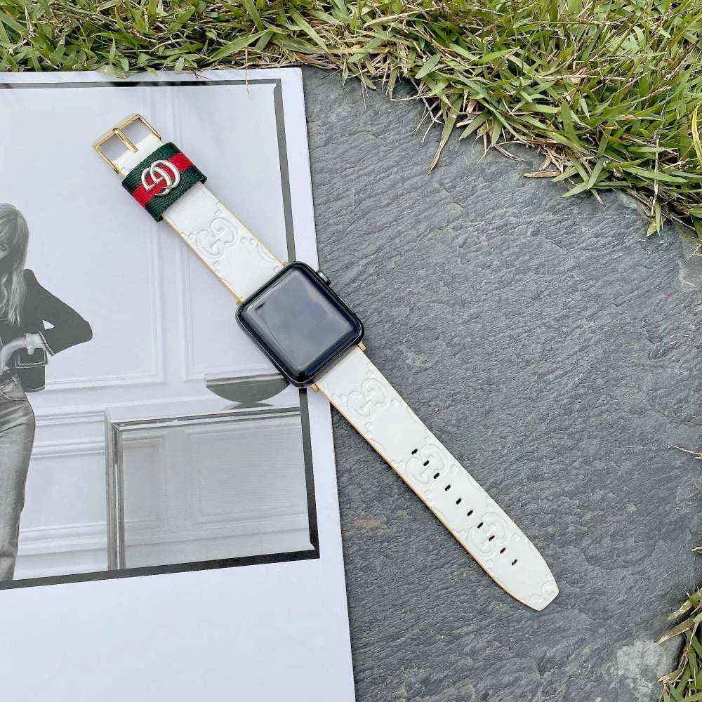 white Apple Ultra 2 Watch Band Gucci