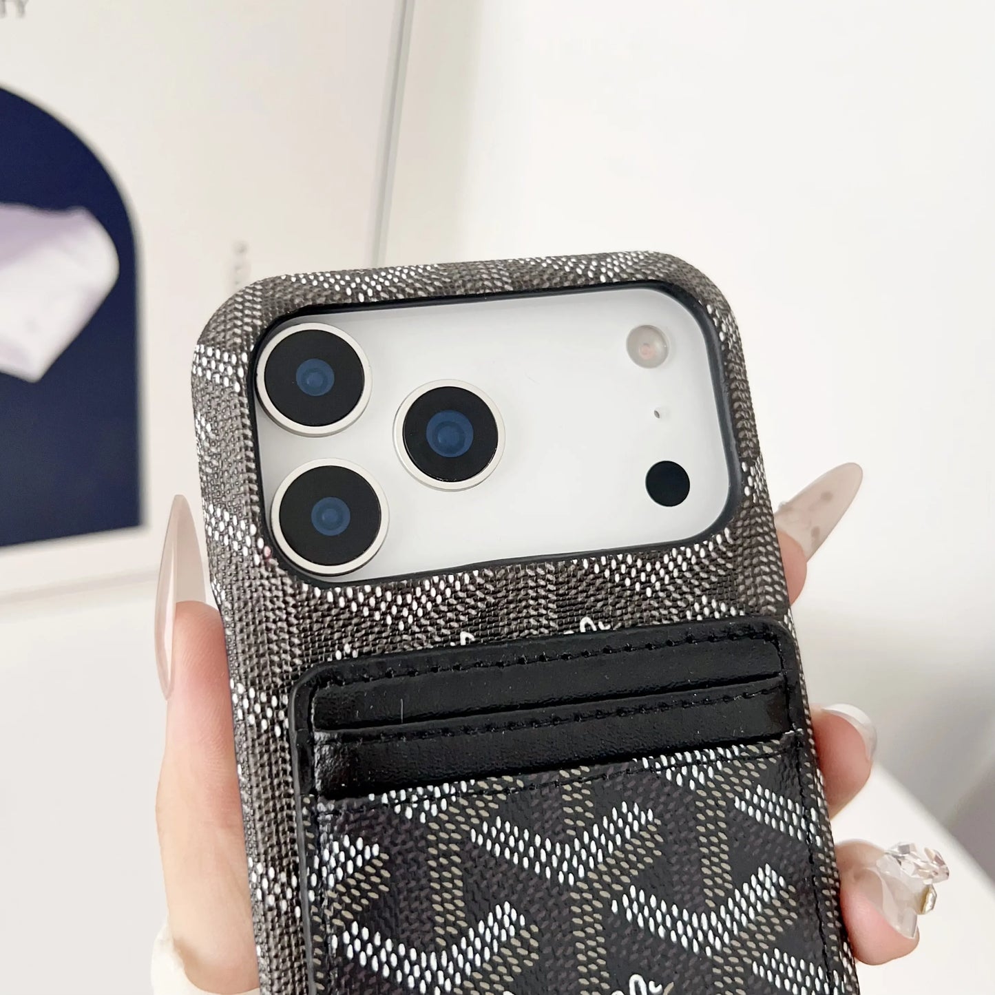 Black Goyard iPhone 17 Pro Max Case 2