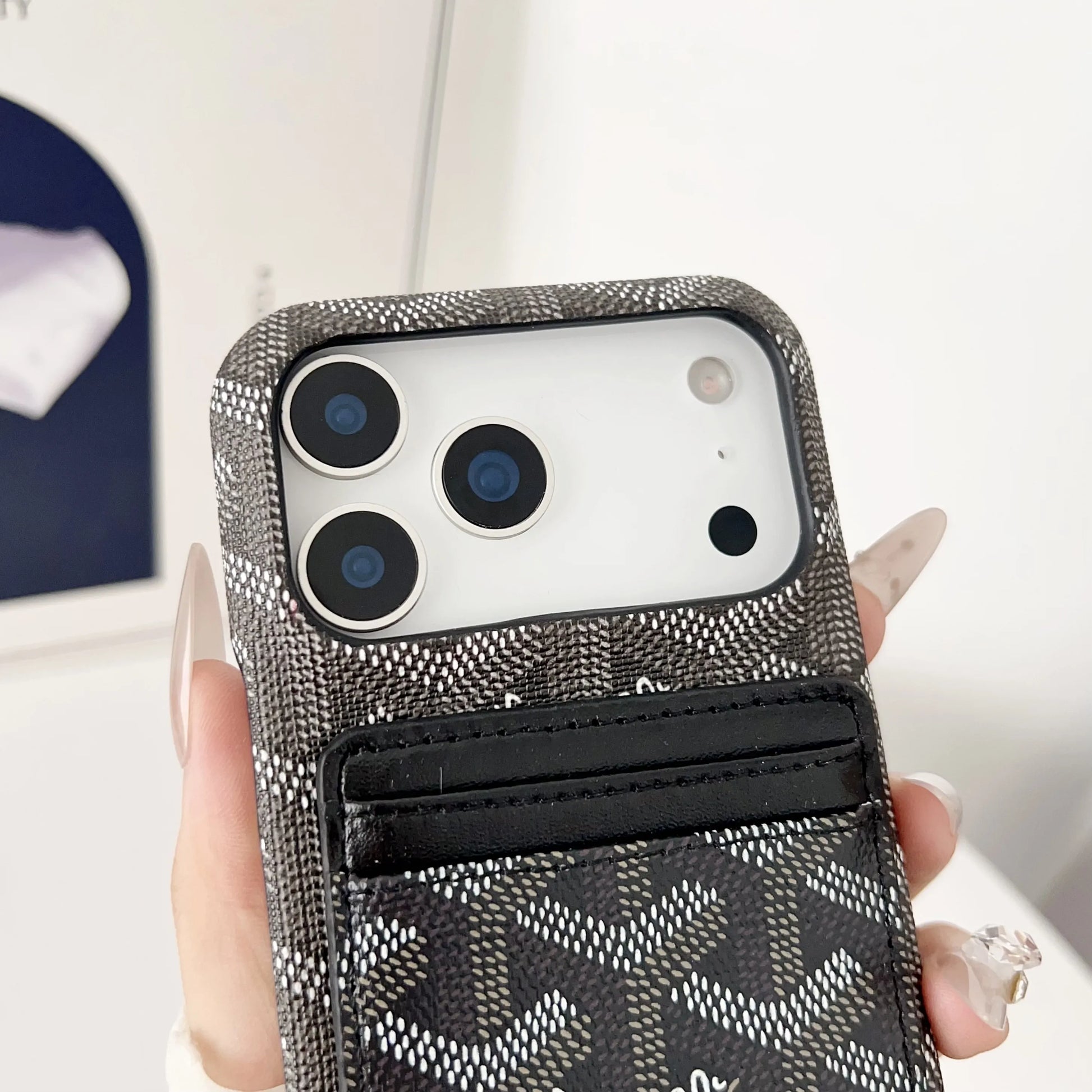Black Goyard iPhone 17 Pro Max Case 2