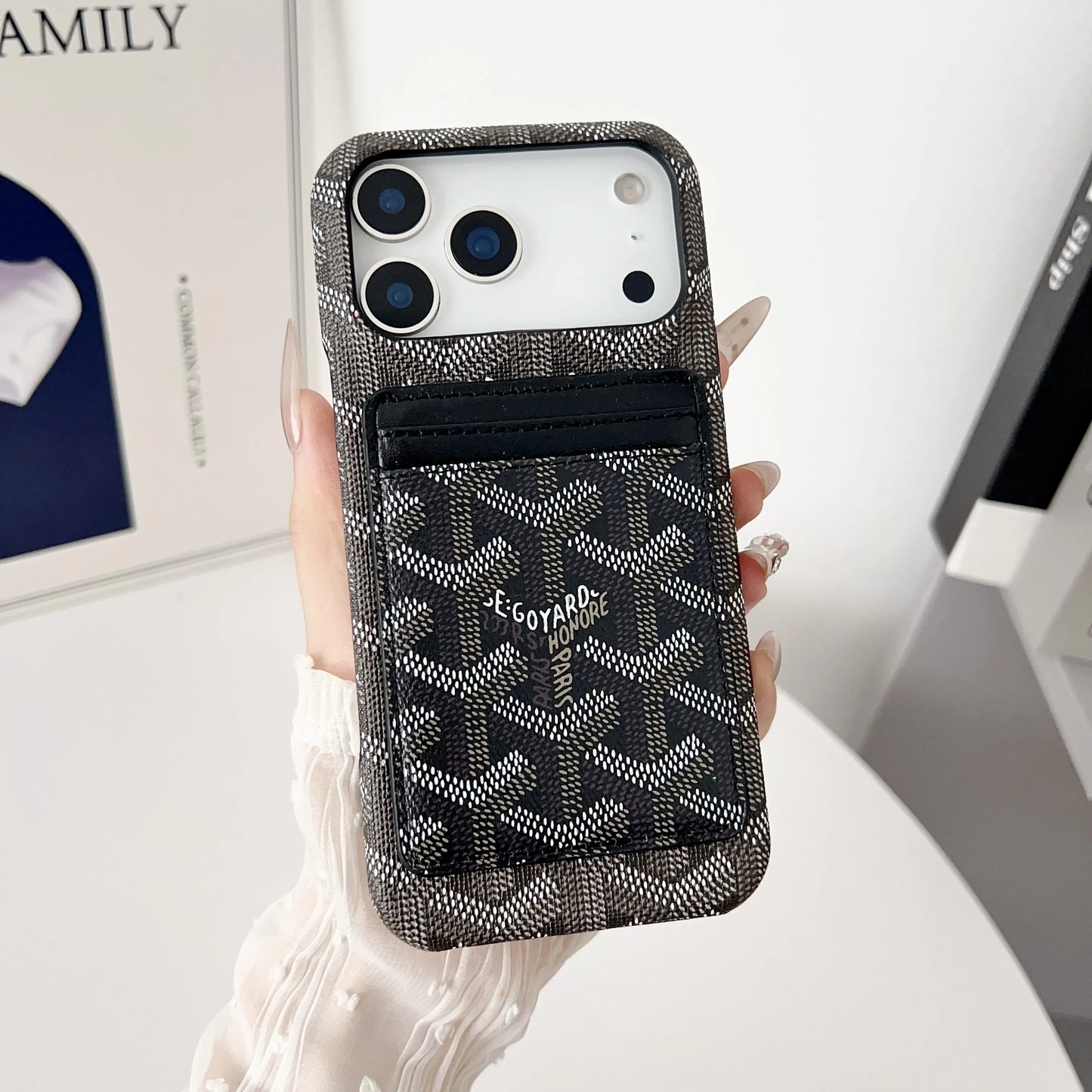 Black Goyard iPhone 17 Pro Max Case 3 