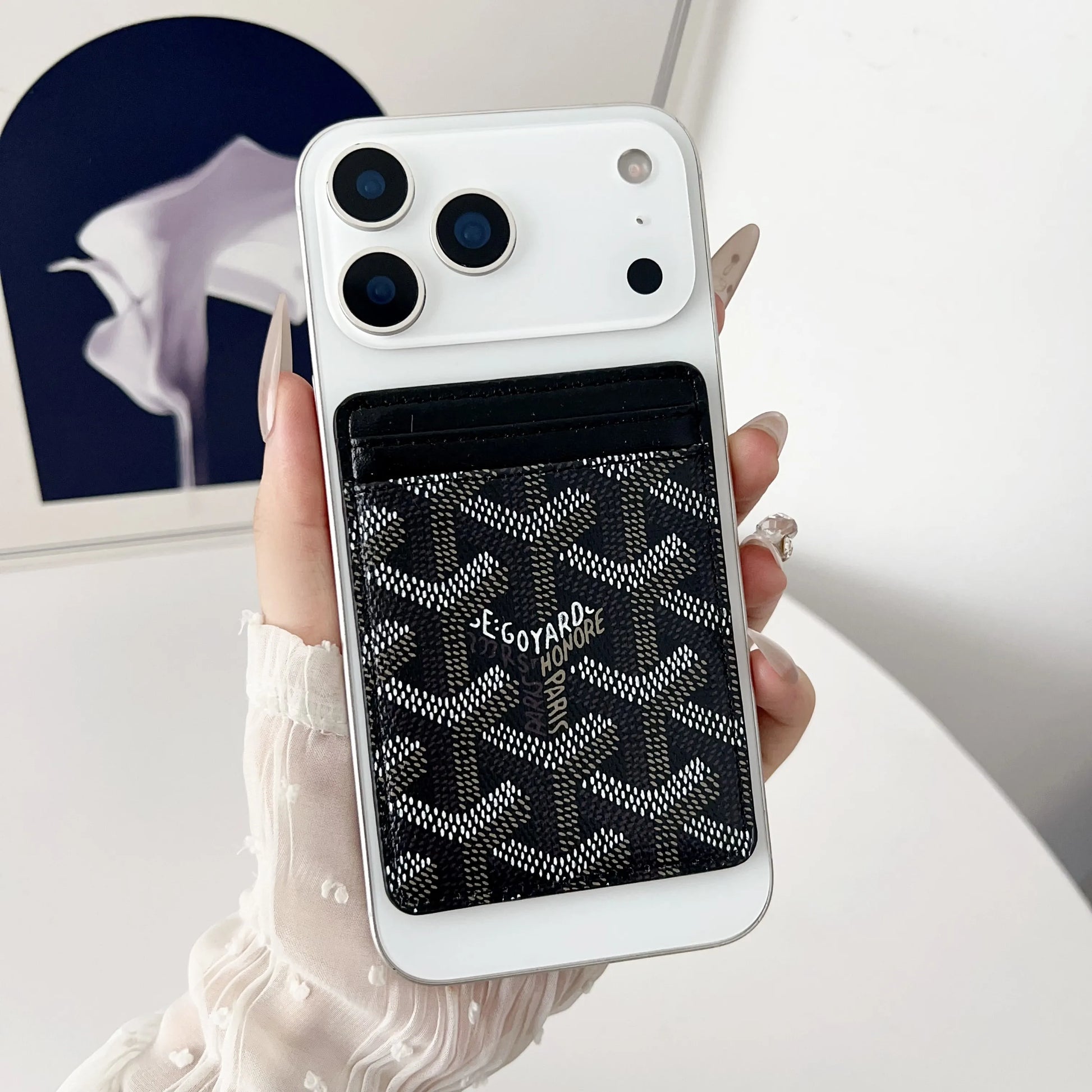 Black Goyard iPhone 17 Pro Max Case 4
