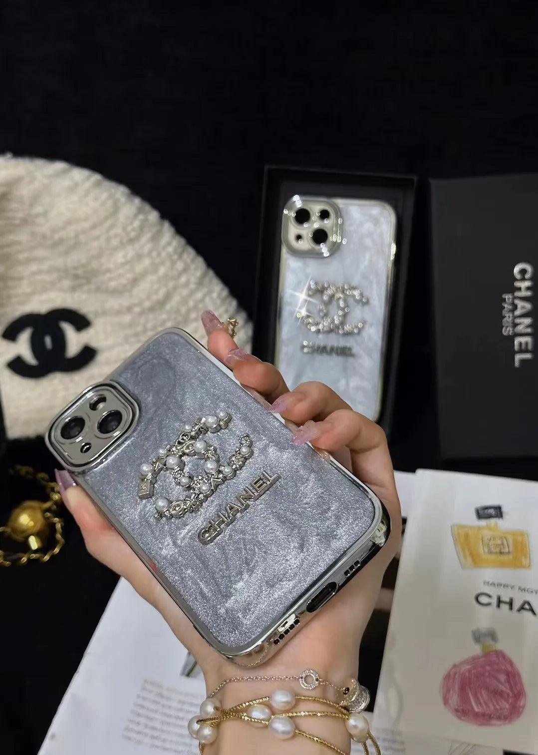 grey Chanel Iphone 15 Pro Max Case