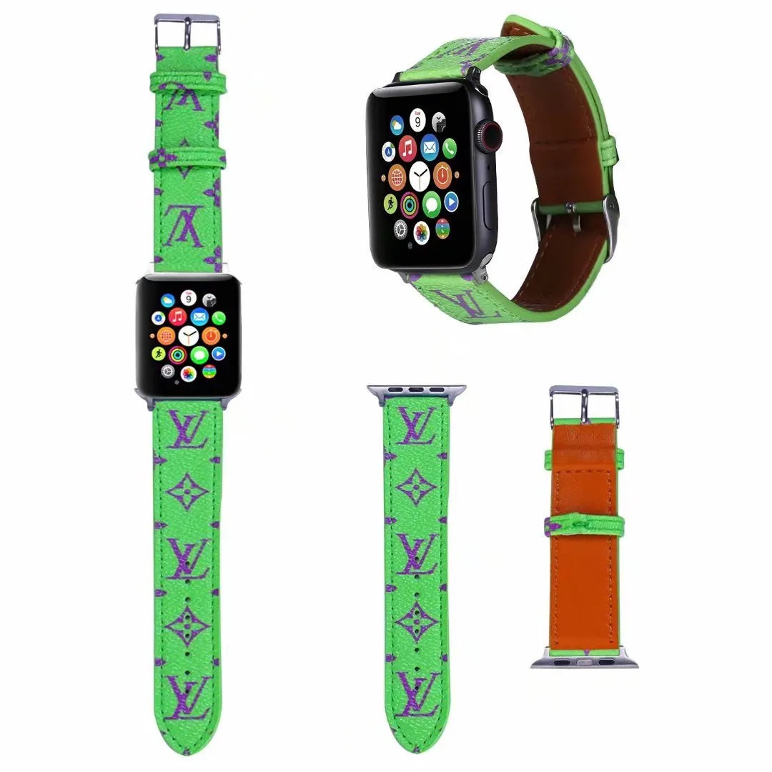 green Designer Apple Watch Bands Louis Vuitton