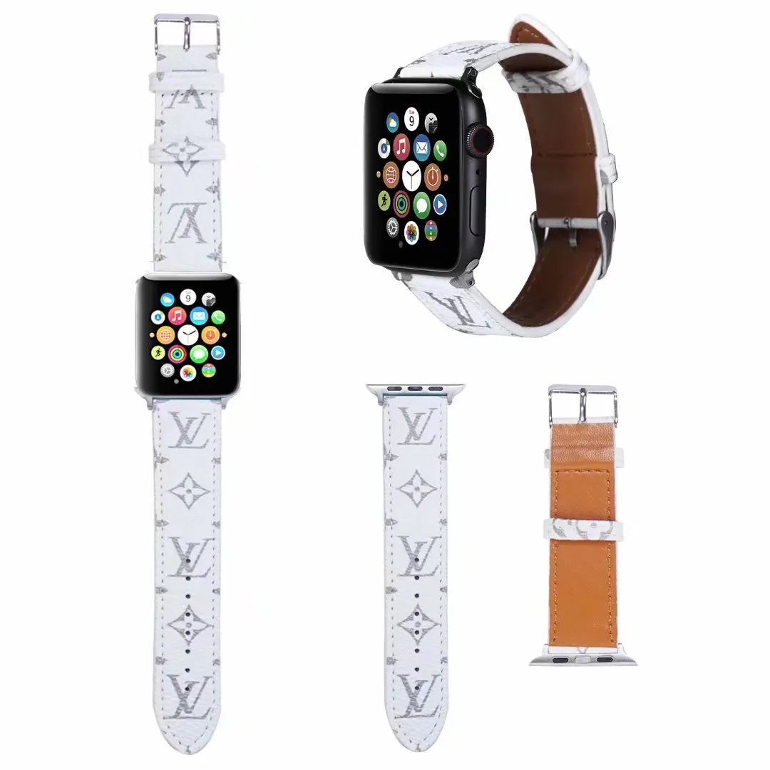 white Designer Apple Watch Bands Louis Vuitton