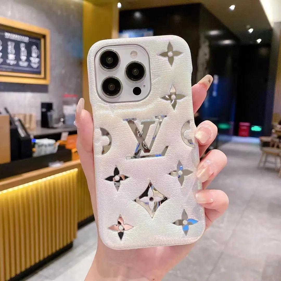 white Louis Vuitton Iphone 14 Pro Max Case