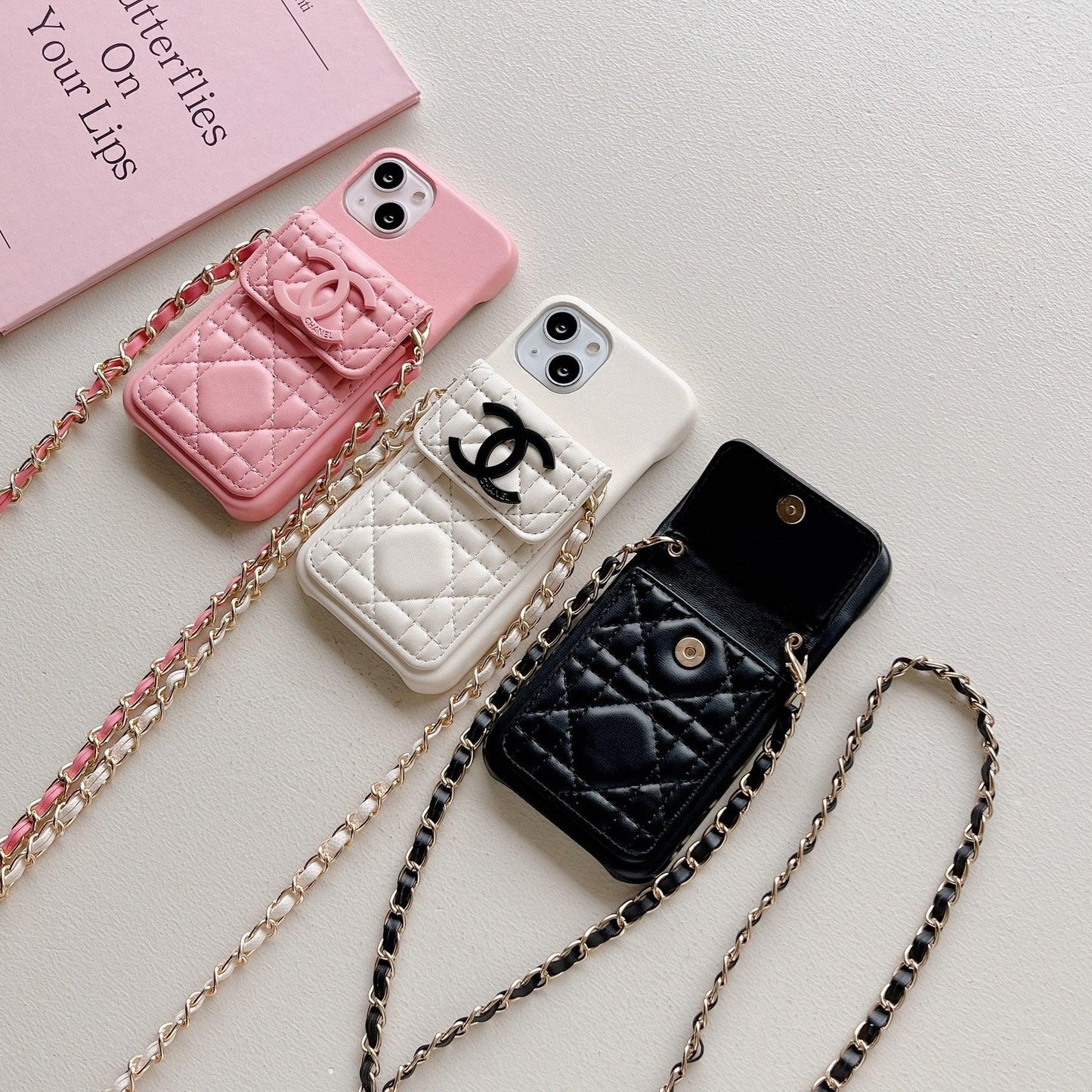 chanel phone case on chain