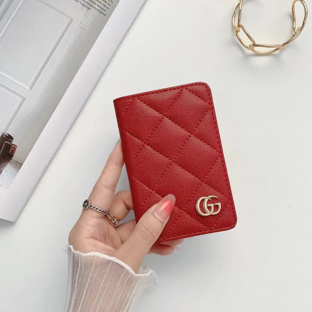 red gucci card holder