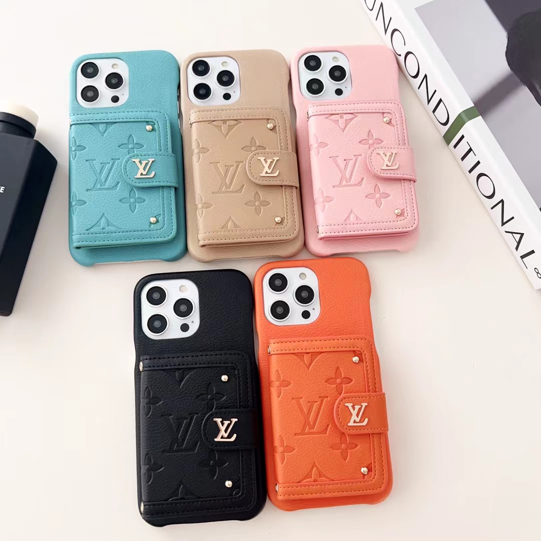 LUXURY LV LOUIS VUITTON PHONE CASE WITH CARD POCKET FOR IPHONE 11