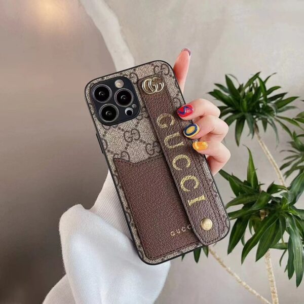 Premium Leather Phone Case With Hand Strap