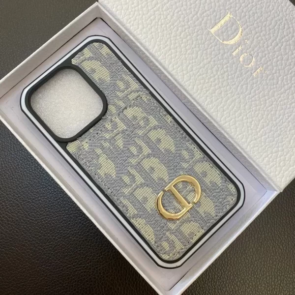 grey christian dior iphone 14 pro max case