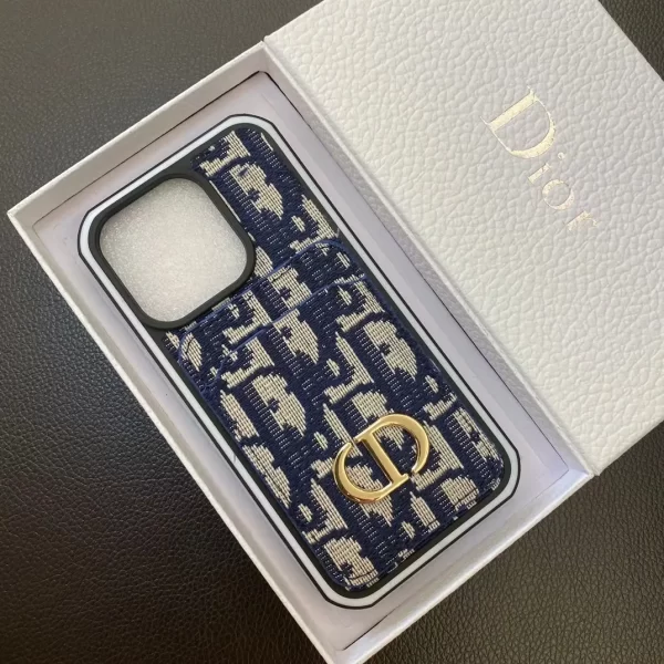 blue christian dior iphone 14 pro max case