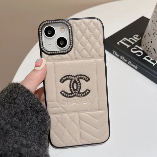 white Chanel Mobile Phone Case