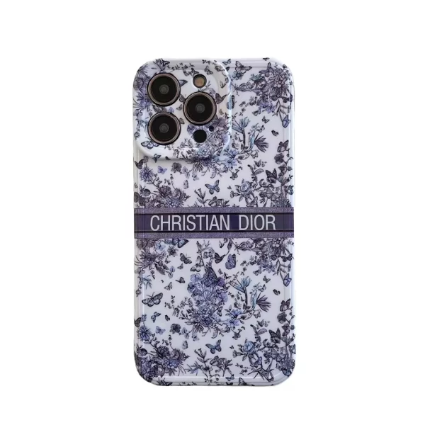 Blue christian dior phone case