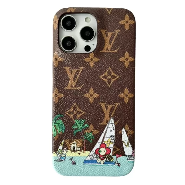 brown Louis Vuitton iphone 16 pro max case