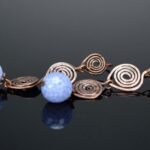 Beautiful handmade design metal lace earrings of siery color